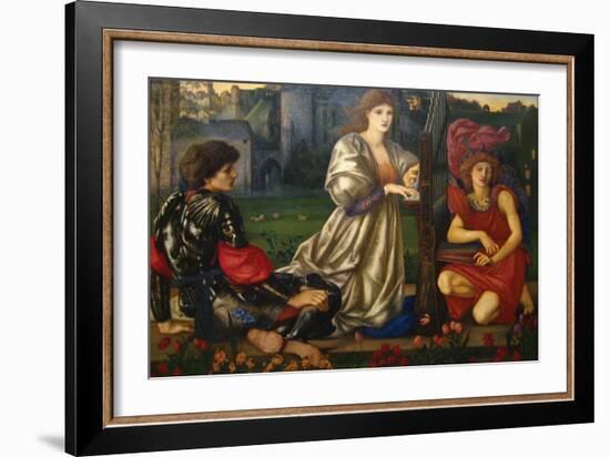 The Love Song-Edward Burne-Jones-Framed Art Print