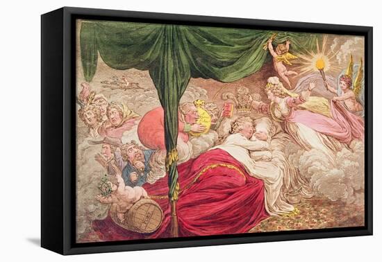 The Lover's Dream, 24th January 1795-James Gillray-Framed Premier Image Canvas