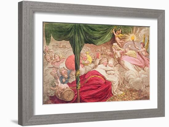 The Lover's Dream, 24th January 1795-James Gillray-Framed Giclee Print