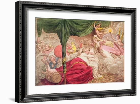 The Lover's Dream, 24th January 1795-James Gillray-Framed Giclee Print