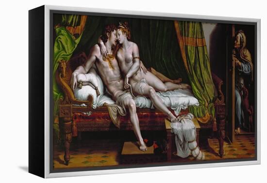 The Lovers. (1524-1526)-Giulio Romano-Framed Premier Image Canvas