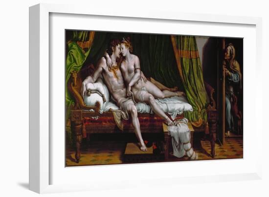 The Lovers. (1524-1526)-Giulio Romano-Framed Giclee Print