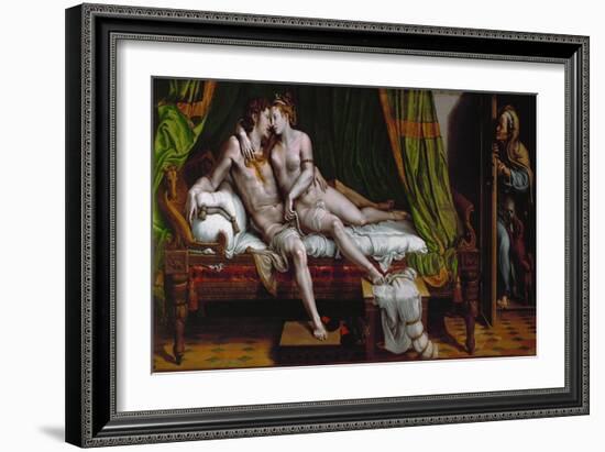 The Lovers. (1524-1526)-Giulio Romano-Framed Giclee Print