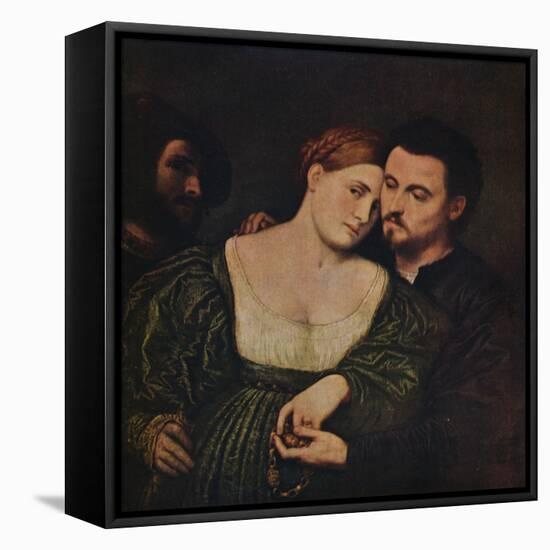 'The Lovers', 1525-1530 (c1940)-Paris Bordone-Framed Premier Image Canvas