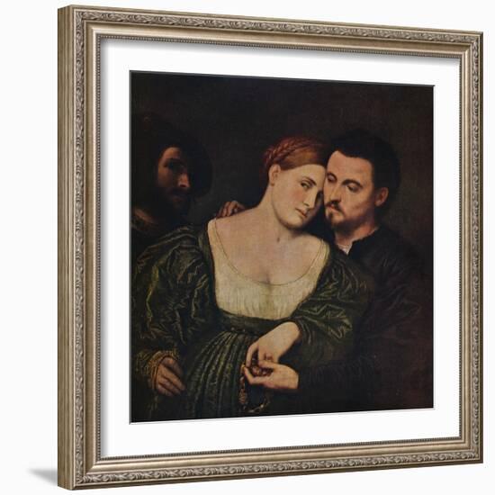 'The Lovers', 1525-1530 (c1940)-Paris Bordone-Framed Giclee Print