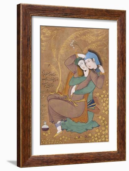 The Lovers, c.1630-Riza-i Abbasi-Framed Giclee Print