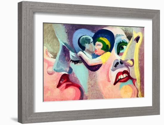 The Lovers of Paris: The Kiss, 1929-Robert Delaunay-Framed Giclee Print