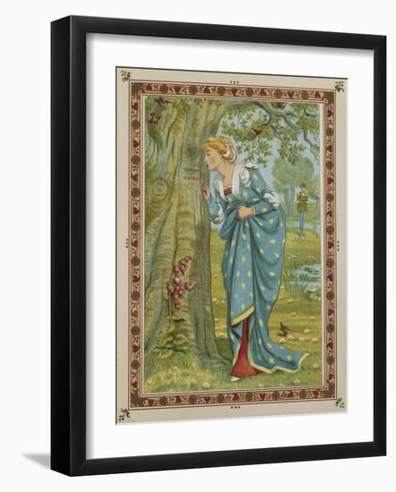 The Lovers' Tree-Walter Crane and Kate Greenaway-Framed Giclee Print