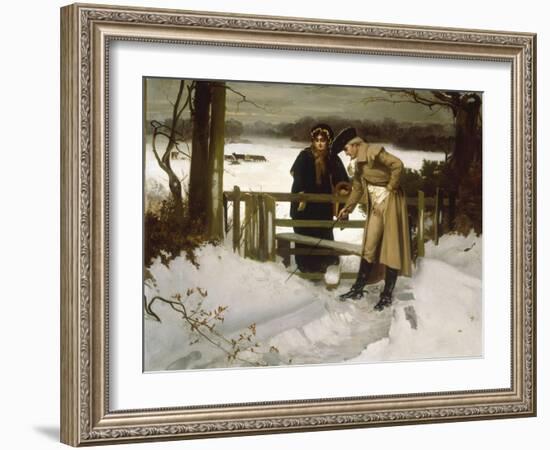 The Lovers Vow' (Scene c.1800)-William Holyoake-Framed Giclee Print