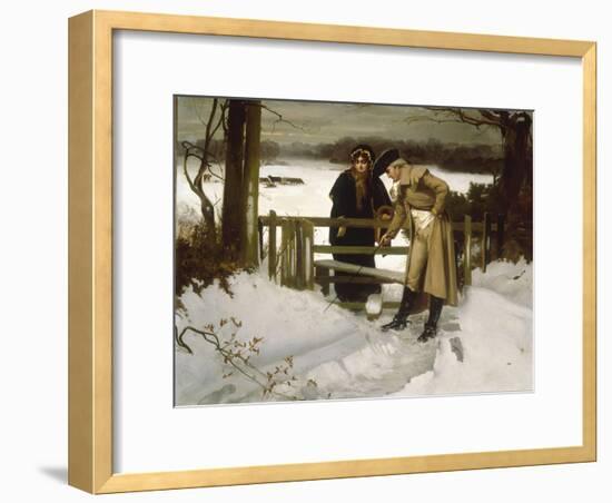 The Lovers Vow' (Scene c.1800)-William Holyoake-Framed Giclee Print