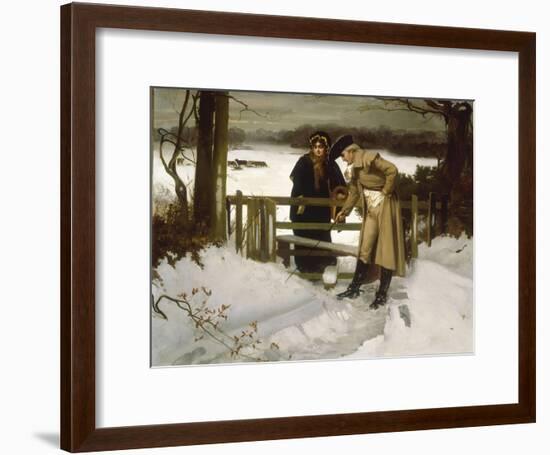 The Lovers Vow' (Scene c.1800)-William Holyoake-Framed Giclee Print