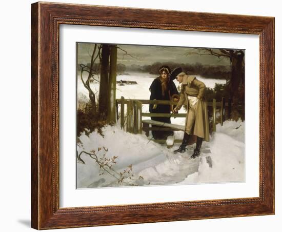 The Lovers Vow' (Scene c.1800)-William Holyoake-Framed Giclee Print