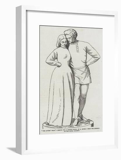 The Lovers' Walk, Sketch for a Marble Group, by a Munro, from the Exhibition of the Royal Academy-null-Framed Giclee Print