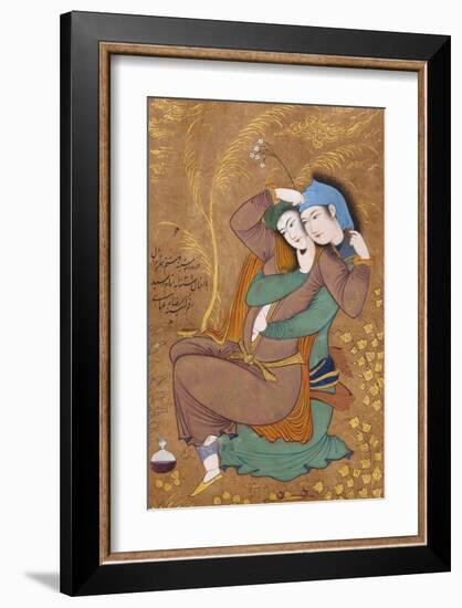 The Lovers-Riza-i Abbasi-Framed Art Print