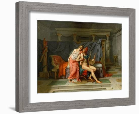 The Loves of Helen and Paris-Jacques Louis David-Framed Giclee Print