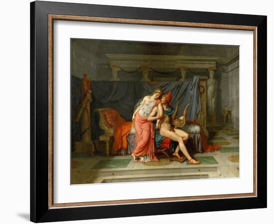 The Loves of Helen and Paris-Jacques Louis David-Framed Giclee Print