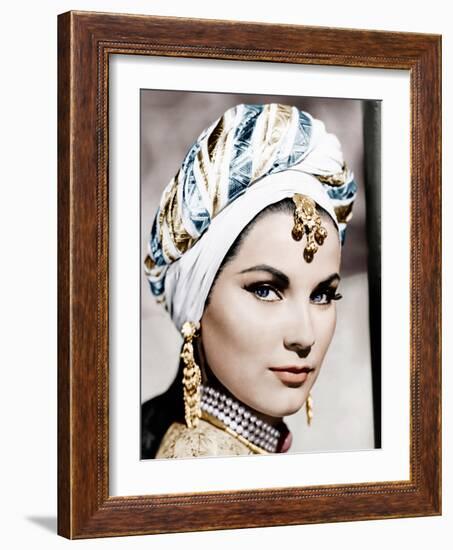 THE LOVES OF OMAR KHAYYAM, (aka OMAR KHAYYAM), Debra Paget, 1957-null-Framed Photo