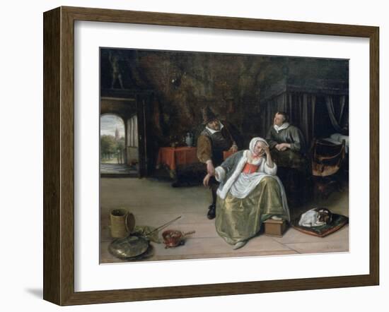 The Lovesick Maiden, C1660-Jan Steen-Framed Giclee Print