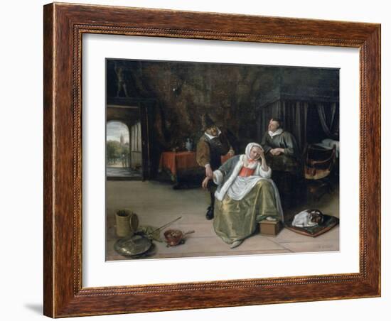 The Lovesick Maiden, C1660-Jan Steen-Framed Giclee Print