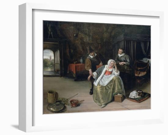 The Lovesick Maiden, C1660-Jan Steen-Framed Giclee Print