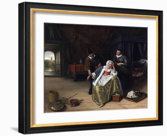 The Lovesick Maiden-Jan Havicksz. Steen-Framed Giclee Print