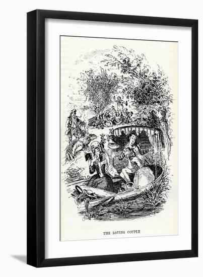 The Loving Couple Being Chaperoned-George Cruikshank-Framed Art Print