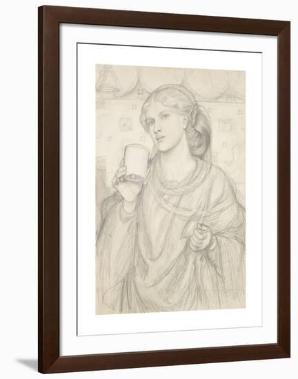 The Loving Cup - Compositional Study-Dante Gabriel Rossetti-Framed Premium Giclee Print