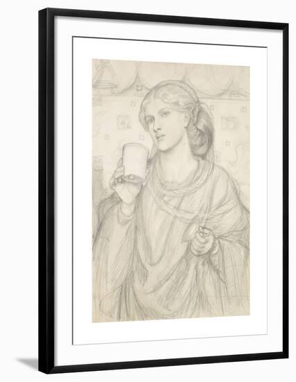 The Loving Cup - Compositional Study-Dante Gabriel Rossetti-Framed Premium Giclee Print