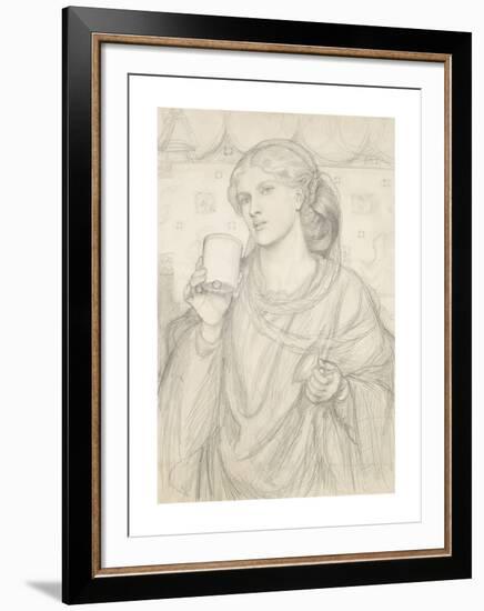 The Loving Cup - Compositional Study-Dante Gabriel Rossetti-Framed Premium Giclee Print