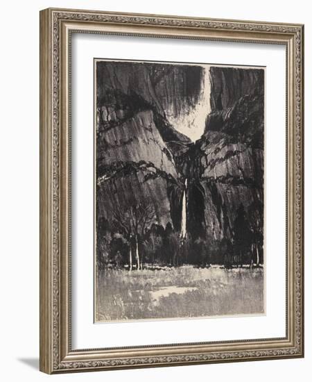 The Lower Falls, Yosemite, 1912-Joseph Pennell-Framed Giclee Print