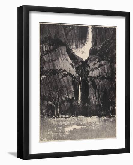 The Lower Falls, Yosemite, 1912-Joseph Pennell-Framed Giclee Print