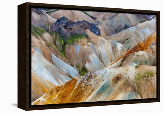 The Lower Lava Drainages In The Rhyolite Hills Of Landmannalaugar National Park In Iceland-Jay Goodrich-Framed Premier Image Canvas