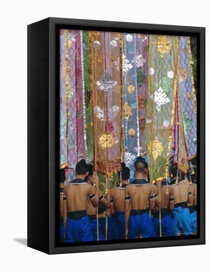 The Loy Krathong Festival in the Old Capital of Sukhothai, Thailand-Alain Evrard-Framed Premier Image Canvas