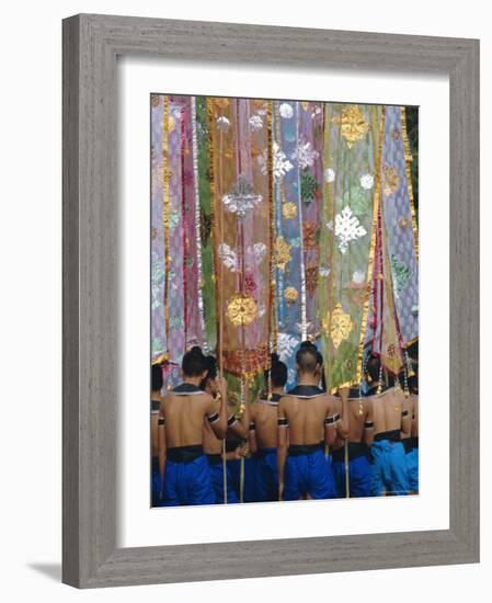 The Loy Krathong Festival in the Old Capital of Sukhothai, Thailand-Alain Evrard-Framed Photographic Print