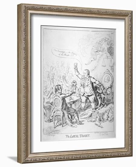 The Loyal Toast, 1798-James Gillray-Framed Giclee Print