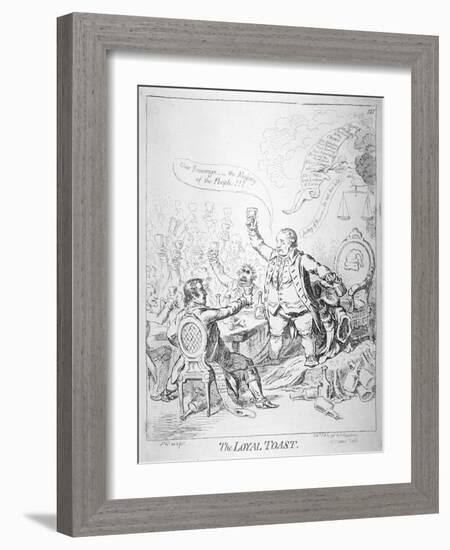 The Loyal Toast, 1798-James Gillray-Framed Giclee Print