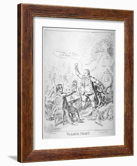 The Loyal Toast, 1798-James Gillray-Framed Giclee Print