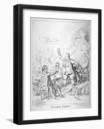 The Loyal Toast, 1798-James Gillray-Framed Giclee Print