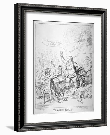 The Loyal Toast, 1798-James Gillray-Framed Giclee Print