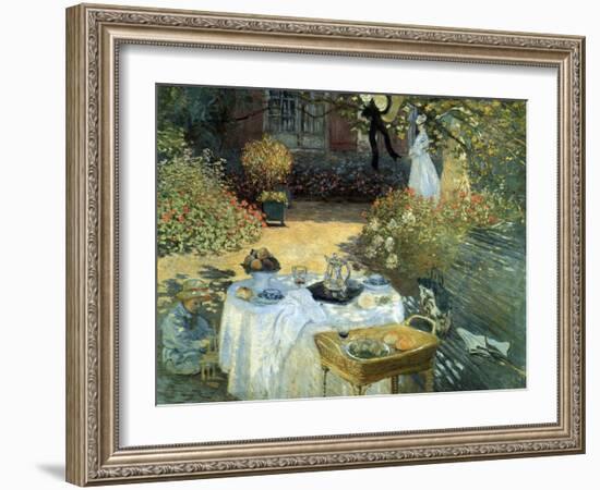 The Luncheon, 1876-Claude Monet-Framed Giclee Print