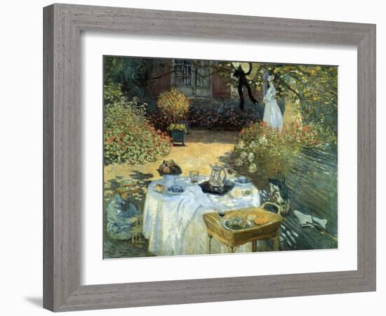 The Luncheon, 1876-Claude Monet-Framed Giclee Print