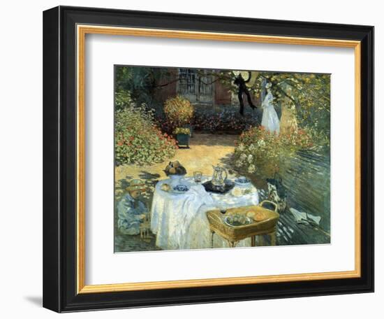 The Luncheon, 1876-Claude Monet-Framed Giclee Print