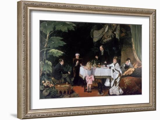 The Luncheon in the Conservatory, 1877-Louise Abbema-Framed Giclee Print