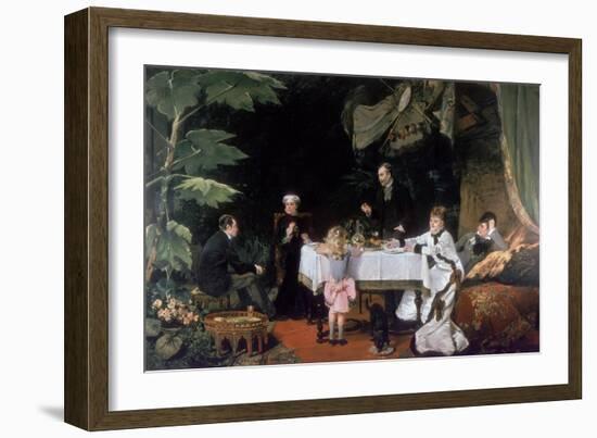 The Luncheon in the Conservatory, 1877-Louise Abbema-Framed Giclee Print