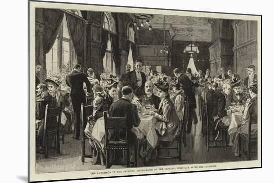 The Luncheon in the Fellow's Dining-Room of the Imperial Institute after the Ceremony-null-Mounted Giclee Print