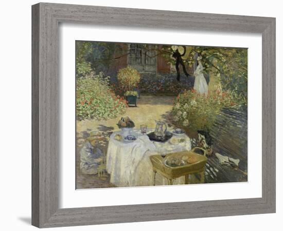 The Luncheon (Monet's Garden at Argenteuil), about 1873-Claude Monet-Framed Giclee Print