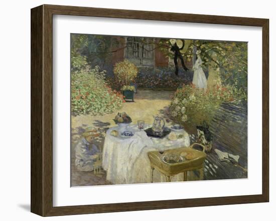 The Luncheon (Monet's Garden at Argenteuil), about 1873-Claude Monet-Framed Giclee Print