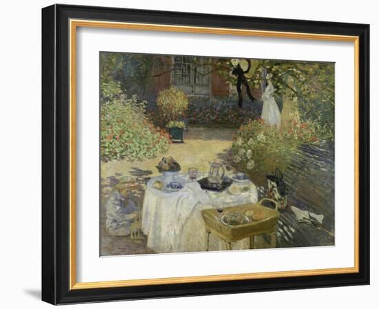 The Luncheon (Monet's Garden at Argenteuil), about 1873-Claude Monet-Framed Giclee Print