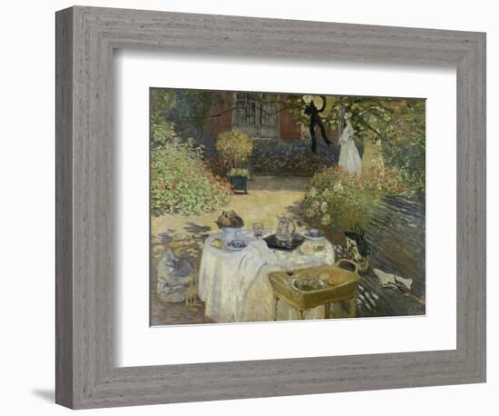 The Luncheon (Monet's Garden at Argenteuil), about 1873-Claude Monet-Framed Giclee Print