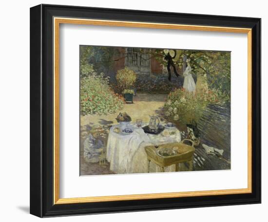 The Luncheon (Monet's Garden at Argenteuil), about 1873-Claude Monet-Framed Giclee Print